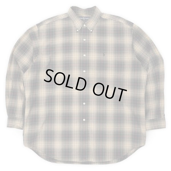 画像1: 90's Polo Ralph Lauren ボタンダウンシャツ "BLAKE / Black Ombre Plaid" (1)