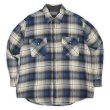 画像1: 90's DAVID TAYLOR アクリルフランネルシャツ "NAVY Ombre Plaid" (1)