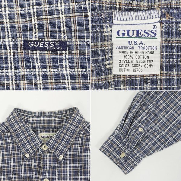 画像3: 90's GUESS JEANS ボタンダウンシャツ (3)