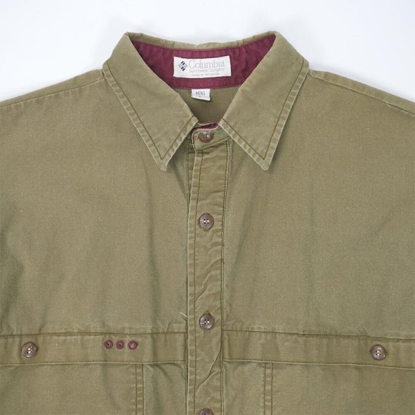 画像3: Early 90's Columbia キャンバスフィールドシャツ (3)