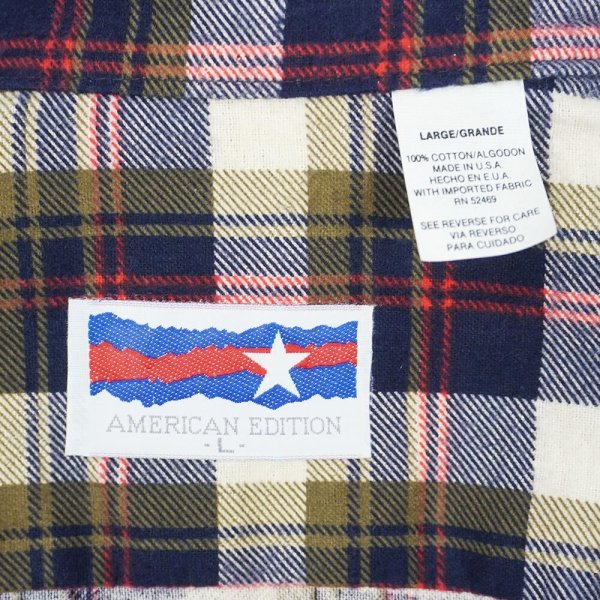 画像2: 90's AMERICAN EDITION プリントネルシャツ "MADE IN USA / DEADSTOCK" (2)