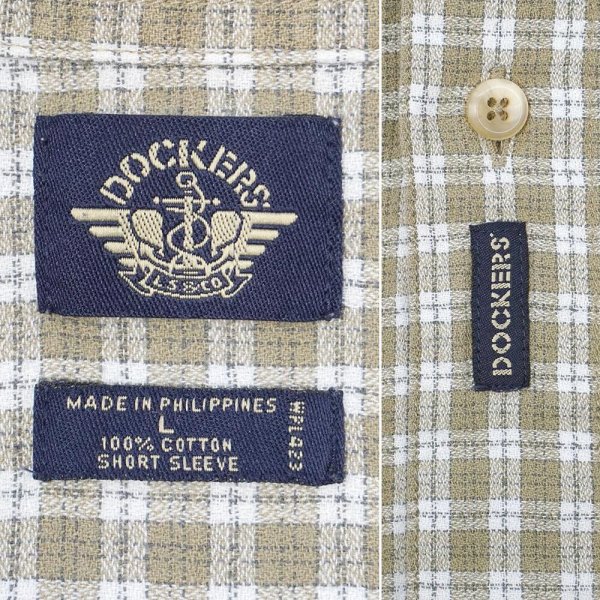 画像2: 90's DOCKERS S/S レギュラーカラーシャツ (2)
