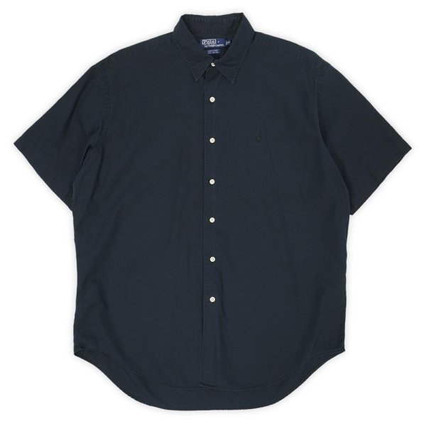 画像1: 90's Polo Ralph Lauren S/S レギュラーカラーシャツ “ALL BLACK / MARLOWE” (1)