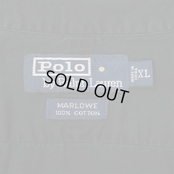 画像2: 90's Polo Ralph Lauren S/S レギュラーカラーシャツ “ALL BLACK / MARLOWE” (2)