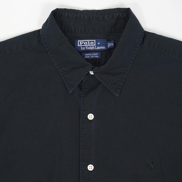 画像3: 90's Polo Ralph Lauren S/S レギュラーカラーシャツ “ALL BLACK / MARLOWE” (3)