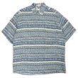 画像1: 90's Pierre Cardin S/S 総柄 レーヨンシャツ (1)
