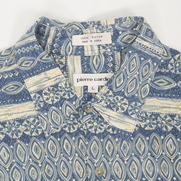 画像3: 90's Pierre Cardin S/S 総柄 レーヨンシャツ (3)