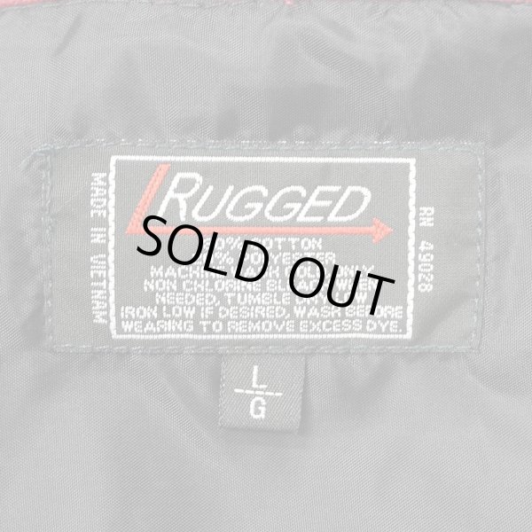 画像2: 80's RUGGED ブロックチェック柄 プリントネルシャツ "DEADSTOCK / RED×BLACK" (2)