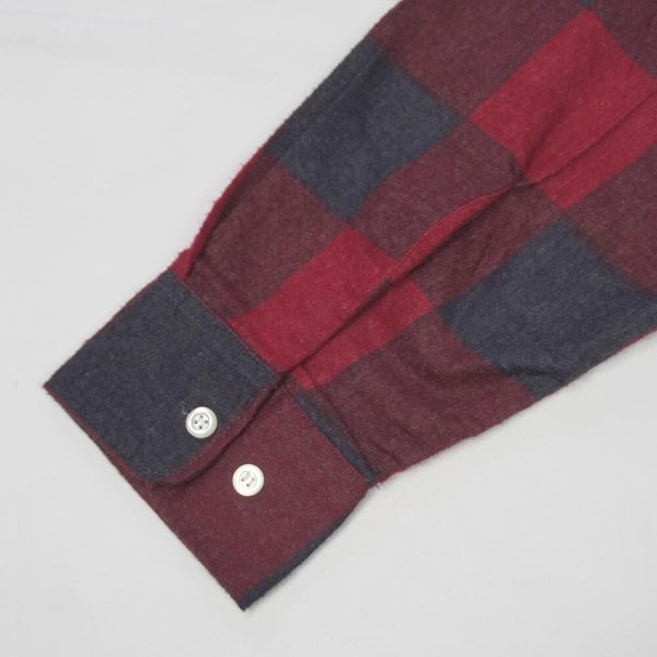 画像4: 80's RUGGED ブロックチェック柄 プリントネルシャツ "DEADSTOCK / RED×BLACK" (4)