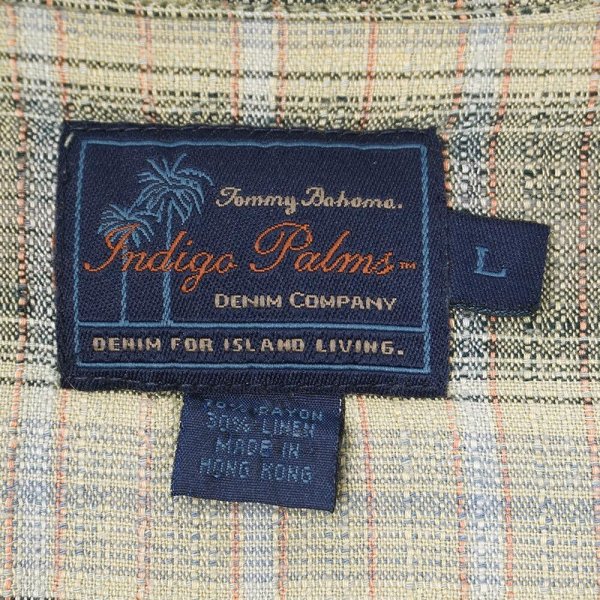 画像2: 00's Tommy Bahama S/S オープンカラーシャツ "RAYON × LINEN" (2)