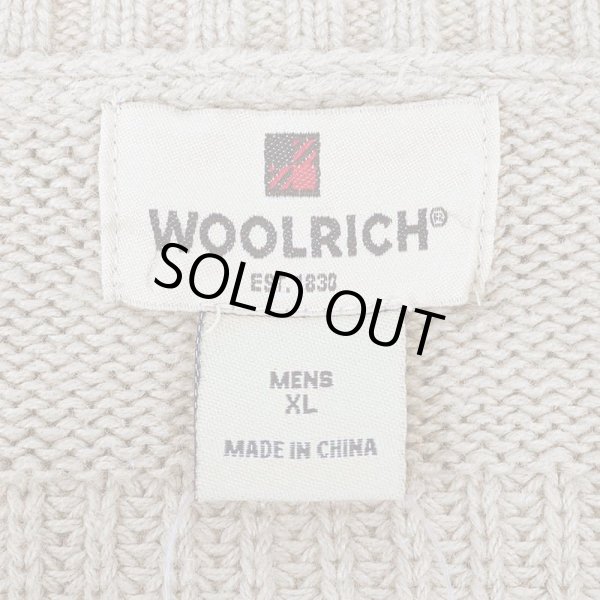 画像2: 90's WOOLRICH ヘンリーネック コットンニット (2)