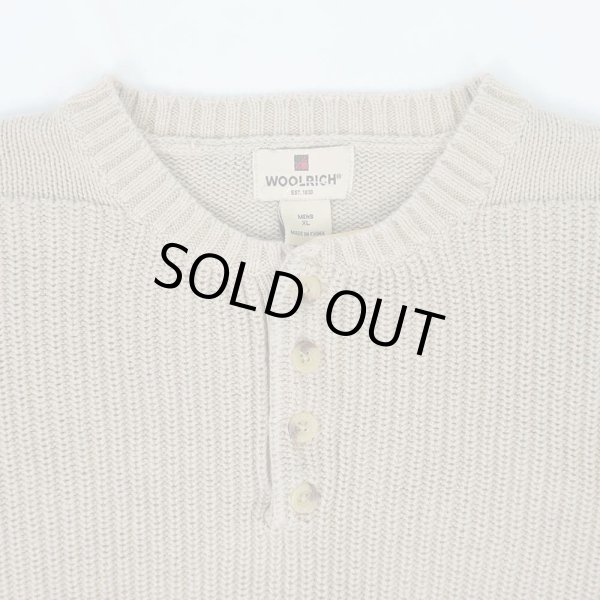 画像3: 90's WOOLRICH ヘンリーネック コットンニット (3)