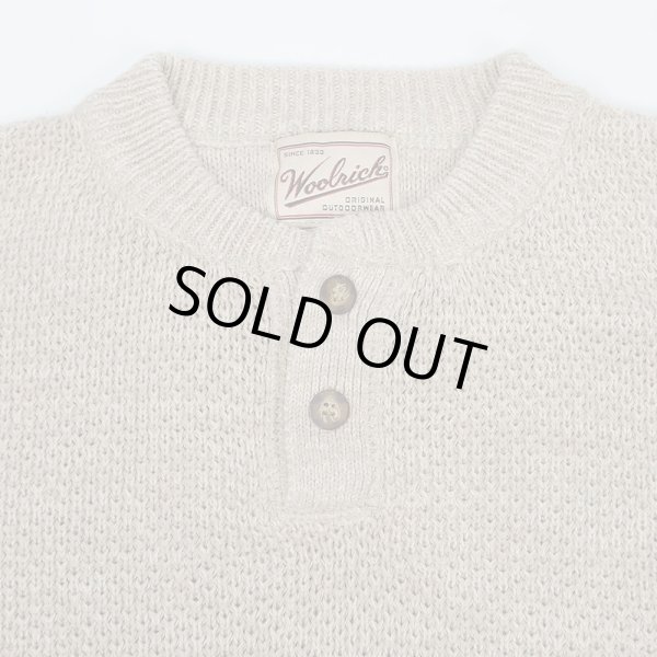 画像3: 90-00's WOOLRICH ヘンリーネック コットンニット (3)