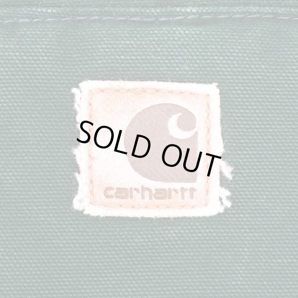 画像3: 00's Carhartt ダックベスト "GREEN / 企業ロゴ刺繍" (3)