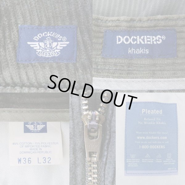 画像3: 90's DOCKERS 2タック 太畝コーデュロイトラウザー (3)