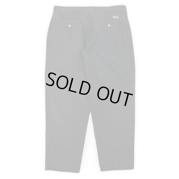 画像2: Early 00's Dickies 2タック チノトラウザー "BLACK" (2)