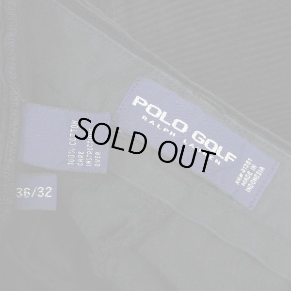 画像3: 90's Polo Ralph Lauren 2タック 太畝コーデュロイトラウザー "POLO GOLF / BLACK" (3)