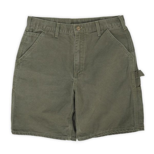 画像1: Early 00's Carhartt ダックペインターショーツ "MOSS GREEN" (1)
