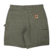画像2: Early 00's Carhartt ダックペインターショーツ "MOSS GREEN" (2)