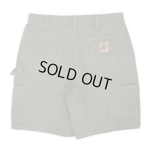 古着 Carhartt ダックペインターショーツ モスグリーン MOS 00s カーハート ペインターパンツ ダック地 モスグリーン W32