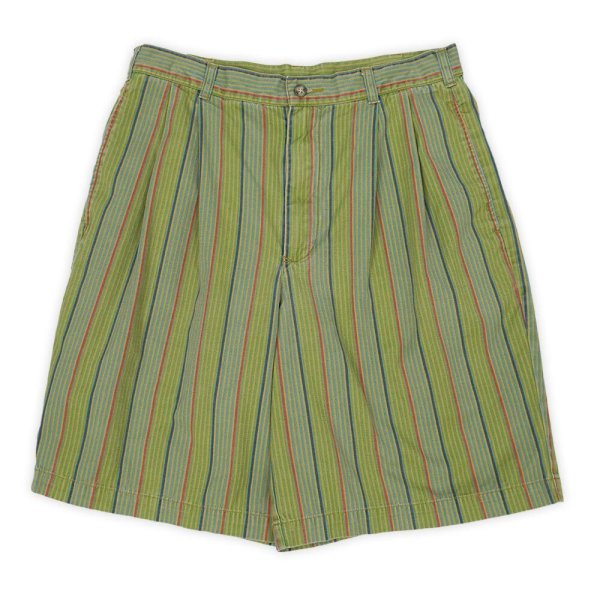 画像1: 90's OLD GAP 2タック コットンショーツ "Multi Stripe Pattern" (1)