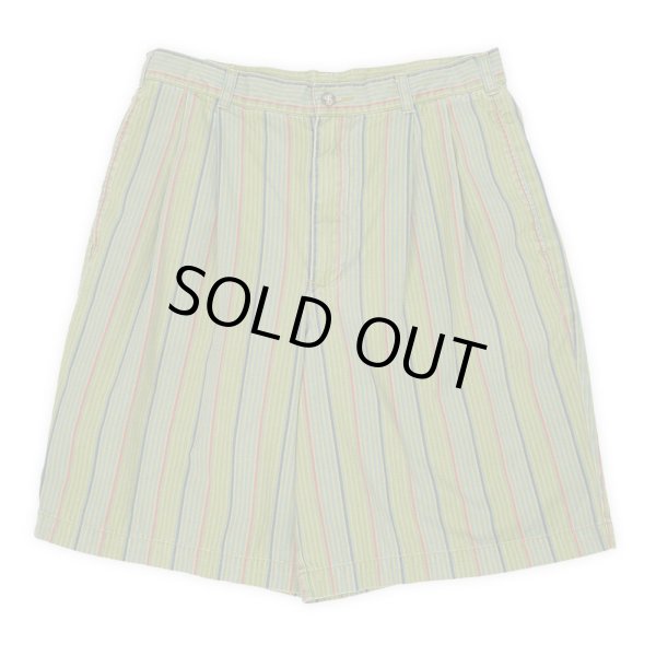 画像1: 90's OLD GAP 2タック コットンショーツ "Multi Stripe Pattern" (1)