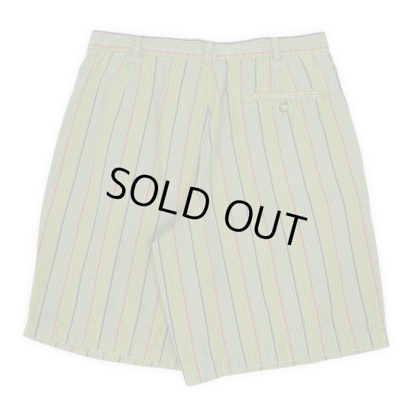 画像2: 90's OLD GAP 2タック コットンショーツ "Multi Stripe Pattern" (2)