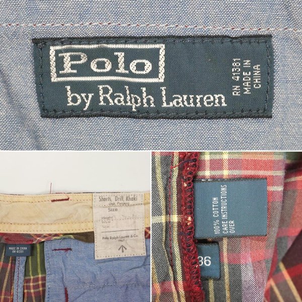 画像3: 00's Polo Ralph Lauren イカットマドラス カーゴショーツ (3)