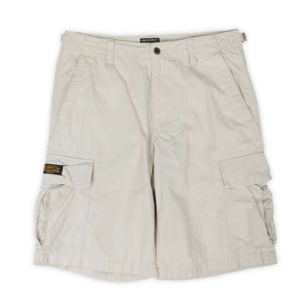 画像1: 90-00's POLO JEANS リップストップカーゴショーツ "OFF WHITE" (1)