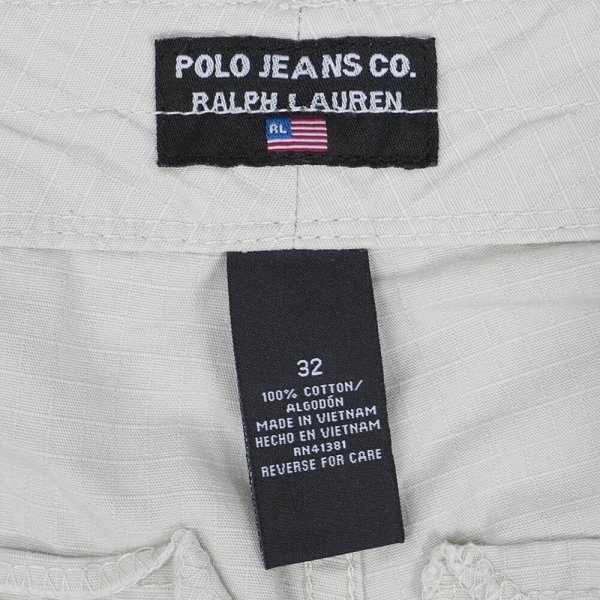 画像3: 90-00's POLO JEANS リップストップカーゴショーツ "OFF WHITE" (3)