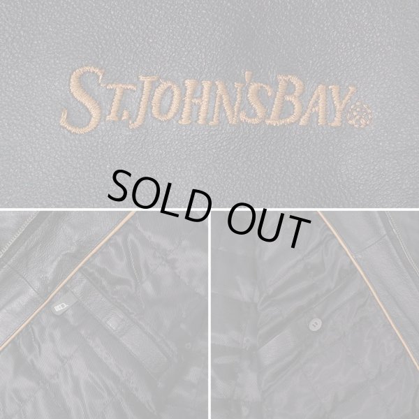 画像3: 00's ST. JOHN’S BAY スタンドカラー レザージャケット (3)
