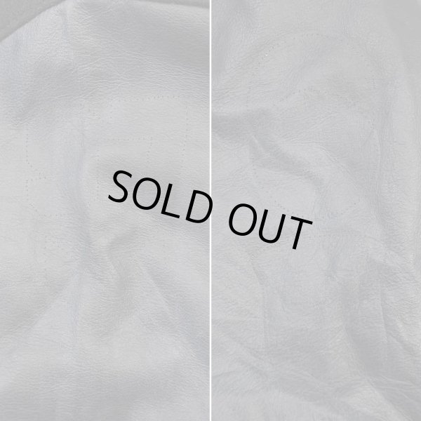 画像5: 90's Delong レザー切り替え ウールスタジャン (5)