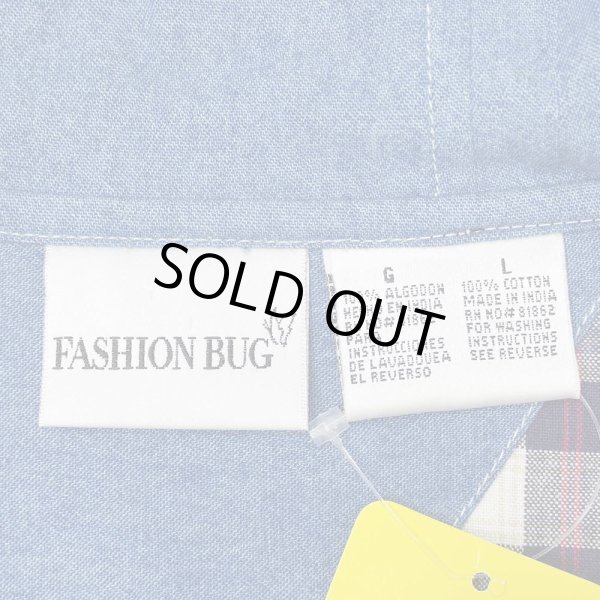 画像2: 90's FASHION BUG マドラスチェック柄 コットンアノラックパーカー (2)