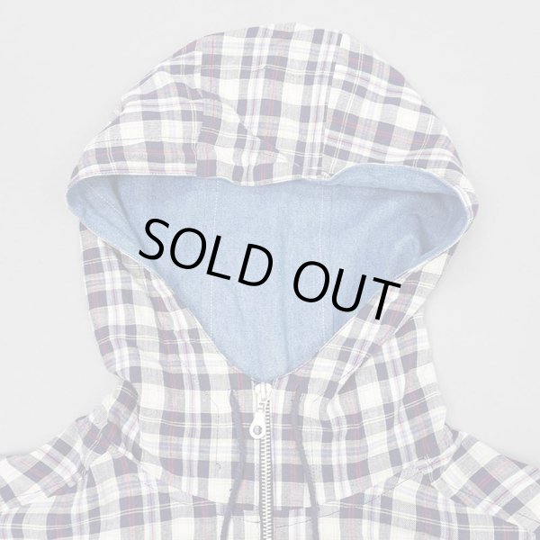 画像3: 90's FASHION BUG マドラスチェック柄 コットンアノラックパーカー (3)