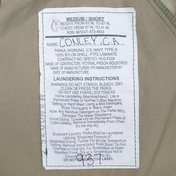 画像2: 00's US.NAVY NWU AOR2 Type3 GORE-TEX PARKA "MEDIUM-SHORT" (2)