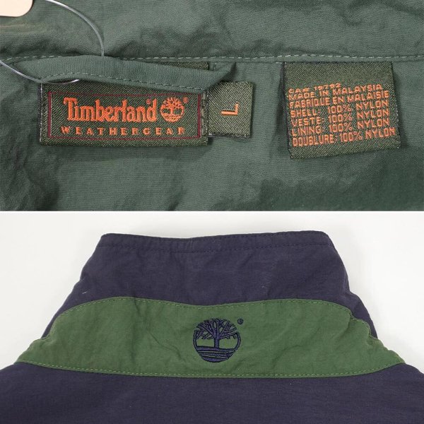 画像2: Early 00's Timberland スタンドカラー ナイロンアノラック (2)