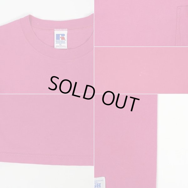 画像4: 90's RUSSELL ポケットTシャツ "PINK / MADE IN USA" (4)