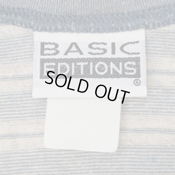 画像2: 90's BASIC EDITIONS マルチボーダーTシャツ "BEIGE" (2)