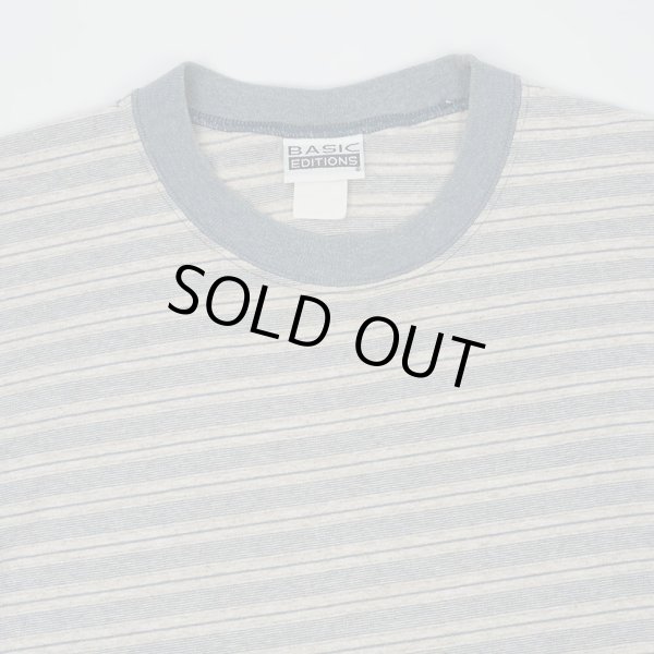 画像3: 90's BASIC EDITIONS マルチボーダーTシャツ "BEIGE" (3)