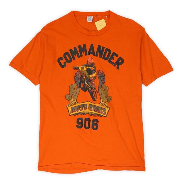 画像1: 70's COMMANDER MOTO CROSS 906 プリントTシャツ "MADE IN USA" (1)