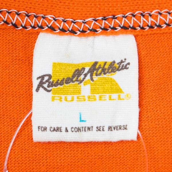 画像2: 70's RUSSELL Vネック ブランクTシャツ "金タグ" (2)