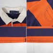 画像3: 00's Polo Ralph Lauren ワイドボーダー柄 ラガーシャツ “Orange × Navy” (3)