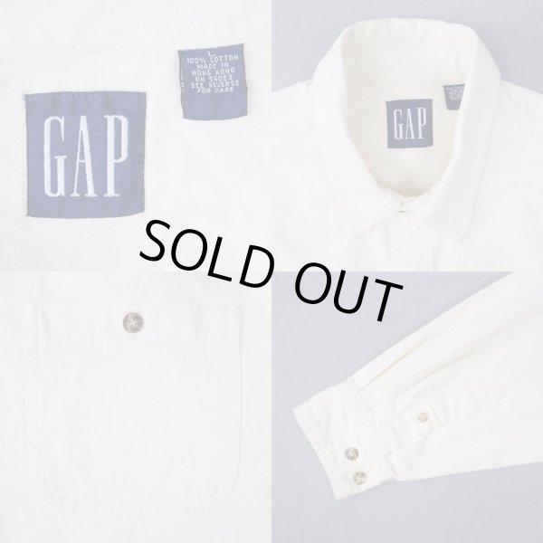 画像3: 90's OLD GAP コットンワークシャツ (3)