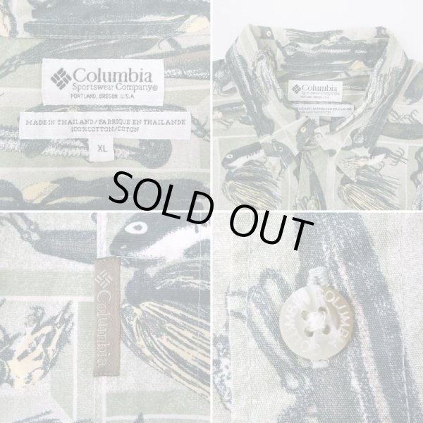 画像3: 00's Columbia S/S 総柄 ボタンダウンシャツ (3)