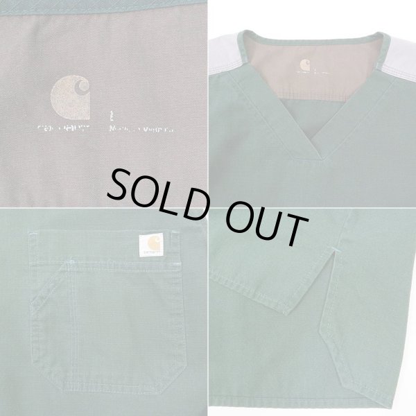 画像2: 00's Carhartt S/S メディカルシャツ (2)