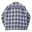 画像2: 60's Lanerossi オンブレチェック柄 オープンカラーウールシャツ "sizeXL" (2)