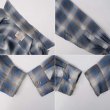 画像6: 60's Lanerossi オンブレチェック柄 オープンカラーウールシャツ "sizeXL" (6)