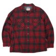 画像1: 50's Pendleton オープンカラー ウールシャツ “Black × Red Plaid” (1)