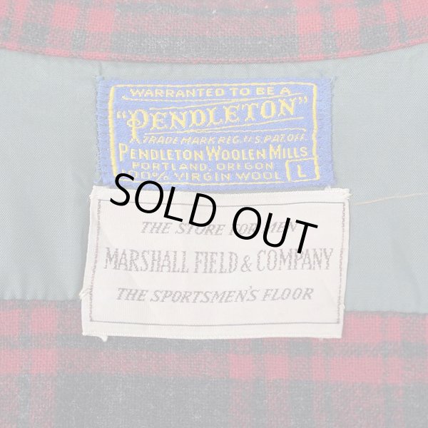 画像2: 50's Pendleton オープンカラー ウールシャツ “Black × Red Plaid” (2)