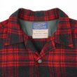 画像3: 50's Pendleton オープンカラー ウールシャツ “Black × Red Plaid” (3)